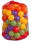 Toydaloo Multi-Colored Crush-proof Plastic Ball-Pit Balls, 100 Count