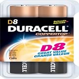 Duracell Batteries, D Size, 8-Count Packages (Pack of 2)