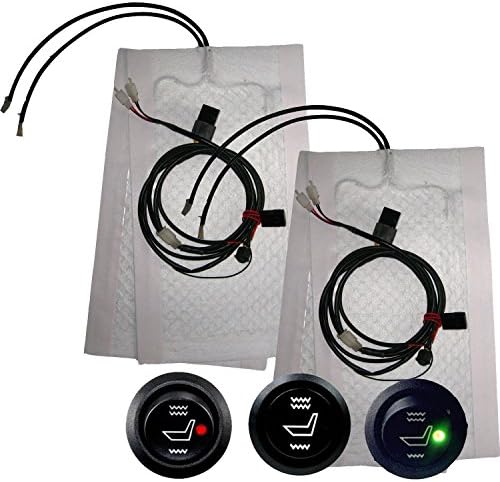 Wild-us 2 Seat 4 Pads Universal Carbon Fiber Car Seat Heater Kits