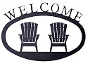 17.5" Iron Outdoor Welcome Sign - Adirondack Chairs