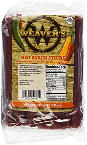 WEAVER'S 2.5 Lbs Premium Snack Sticks - Hot