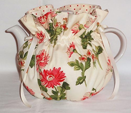 Floral Tea Pot Cozy - Fits 6 Cup Teapot - Reversible - Tea Pot Not Included