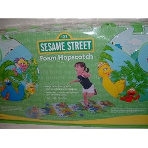 Sesame Street Safari Theme Foam Hopscotch ~ Elmo, Cookie Monster, Big Bird, Zoey, Ernie... by