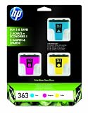 HP 363 Pack Vivera d'origine 3 Couleurs Cyan Magenta Jaune