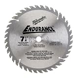 Milwaukee 48-40-4132 Endurance 7-1/4-Inch 48 Tooth ATB Finishing Saw Blade with 5/8-Inch and Diamond Knockout Arbor