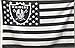Oakland Raiders With US Stripe Star Flag (3ftx5ft)