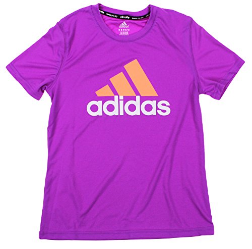 Adidas Big Girls Youth Short Sleeve Climalite Adidas Logo Tee, Color Variations
