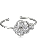 Nina Lavana Cubic Zirconia Cluster Cuff Bracelet