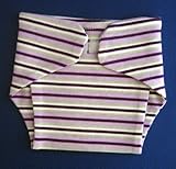 Purple Striped Diaper Cover