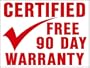 Certified Vehicle Warranty - 5 Year/100,000 Additional Mile
