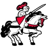 Knight on Horse Temporary Tattoos (Blue/White) Red