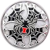 Body Candy - Cloisonne SPIDER and SPINNING WEB Spinner Belt Buckle