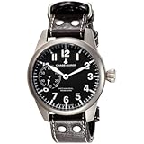 Chase-Durer Men's 607.1BB-LEA Warhawk Mechanical Black Dial Vintage Leather Watch