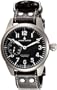 Chase-Durer Men's 607.1BB-LEA Warhawk Mechanical Black Dial Vintage Leather Watch