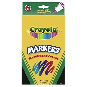 Crayola 6ct Fluorescent Colors Conical Tip