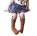 Tenworld 1-3 Years Toddlers Kids Girls Fox Pattern Knee High Socks (Coffee)