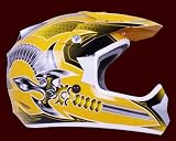 Destiny Warrior Yellow Motocross ATV Helmet DOT (Small)