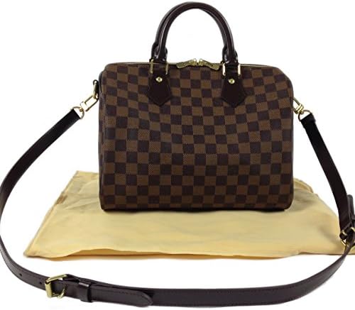 Canvas Inspired Designer Leather Handle Strap Women's Shoulder Bag (25cm, Brown)