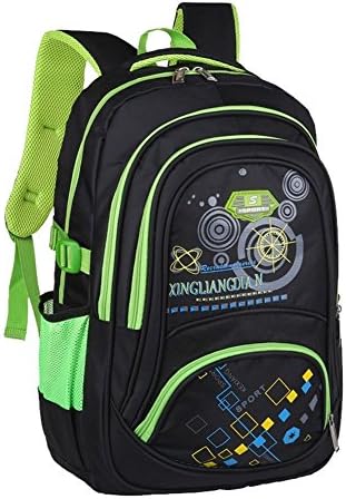 Ketoon Kids Geometric Book Bags Elementary School Backpack for Boys Green