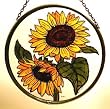Sunflowers in Stained Glass By Winged Heart