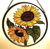 Sunflowers in Stained Glass By Winged Heart