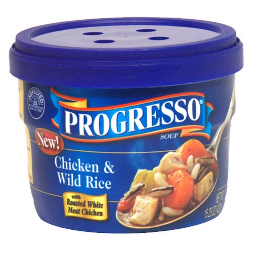 Progresso Soup, Chicken & Wild Rice, 15.25-Ounce Microwavable Bowls (Pack of 6)