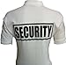 HPU Security Polo Shirt Deluxe 100% Cotton Pre-Shrunk White with Black Letters
