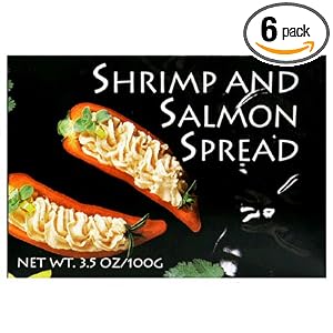 Alaska Smokehouse Shrimp and Salmon Spread, 3.5-Ounce Boxes (Pack of 6) by Alaska Smokehouse