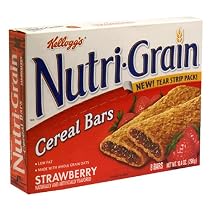 Kellogg's Nutri-Grain Cereal Bars, Strawberry, 8-Count Boxes (Pack of 6)