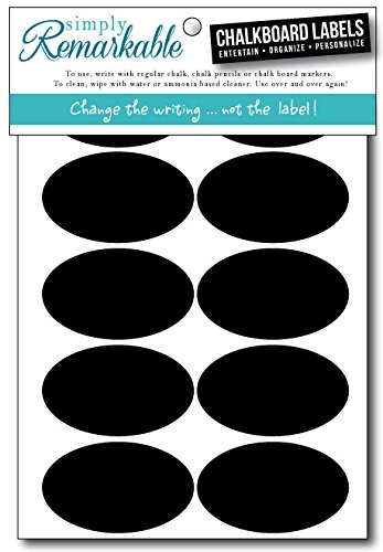 Simply Remarkable Reusable Chalk Labels - 30 Oval Shape 2.5