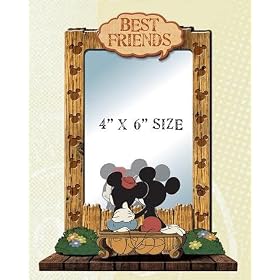Retro Mickey and Minnie Photo Frame with Mirror