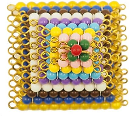Topvisa Montessori Colored Bead Squares