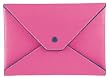 Pearl Leather Photo Envelope, Painted Edges, Snap Closure, 4x6", Pink