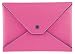 Pearl Leather Photo Envelope, Painted Edges, Snap Closure, 4x6", Pink