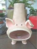 Tabletop terracotta chiminea - Animal Figures - Pig