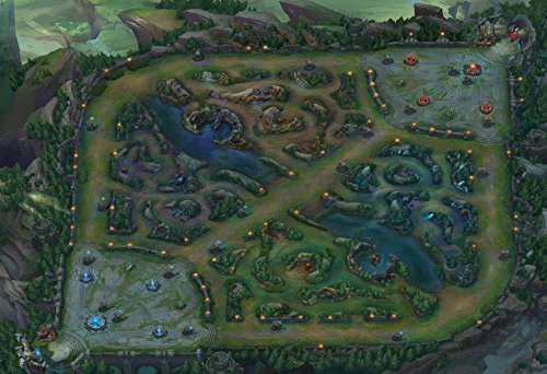 League of Legends New Updated Summoner's Rift Map Poster Print 13x19