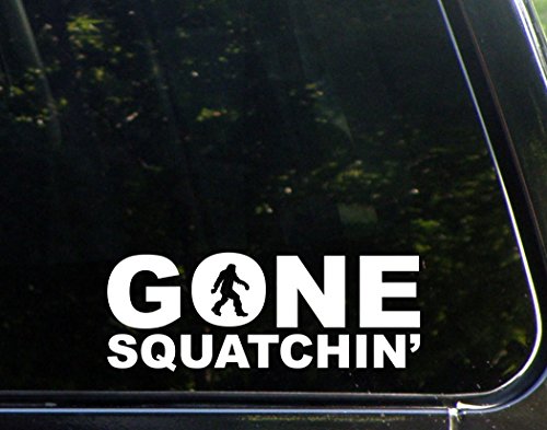 Gone Squatchin' (8" x 3") Die Cut Vinyl Decal/Bumper Sticker for Windows, Trucks, Cars, Laptops, MacBook, Etc.