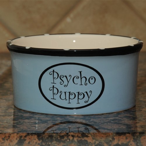 Tumbleweed Pottery 'Psycho Puppy' Ceramic Pet Feeding and Water Bowl