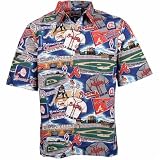 Reyn Spooner Atlanta Braves Red Hawaiian MLB Scenic Button-up T-shirt