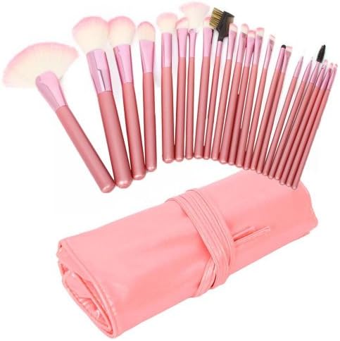 Phoenixs 22 Pcs Professional Cosmetic Makeup Brushes Kit Pink