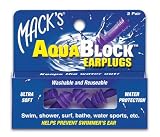 Macks AquaBlock Earplugs - Purple (2 pair)