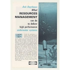 1966 Raytheon Underwater Acoustic Range System Print Ad (44935)