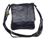 Black Leather Messenger Bag