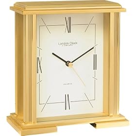 Stylish Square Heavy Brass Mantel Carriage Clock