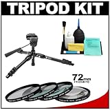 Photo Logic 24.5" PL-250 Compact Low Angle Macro Tripod with Case + 72mm Cl ....