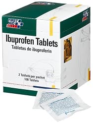First Aid Only Ibuprofen Tablets, 50 2-packs, 100-Count Boxes (Pack of 3)