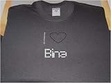 I Love Bina Rhinestone Shirt