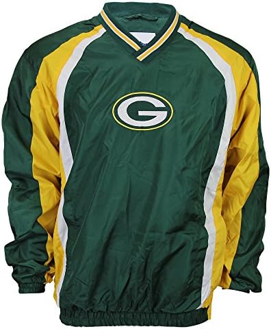 NFL Lightweight Pullover Windbreaker Jacket (Green Bay Packers, XL)