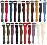 Gabriella Halb Blickdichte Strumpfhosen Bunt Feinstrumpfhose Microfaser 40 DEN in Schwarz, Gelb, Grün, Blau, Pink, Lila, Rot, Weiß, Grau, Braun, Türkis, usw.