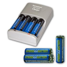 Pro Series Fast and Smart AAA AA Nimh AC DC Battery Charger w  LED Display w  (4) Premium... by Accessory Power